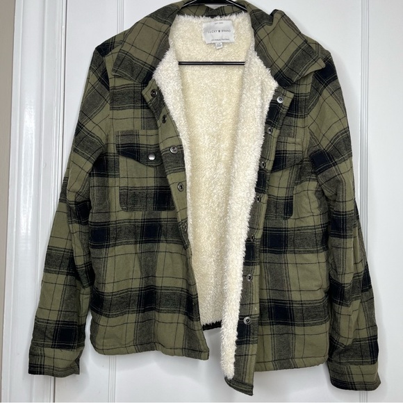 Lucky Brand Jackets & Blazers - Lucky Brand Womens Large Snap Plaid Lined Jacket